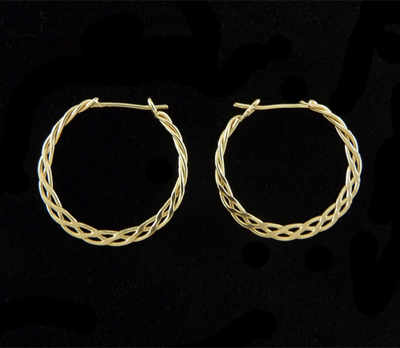 Mark Steel - Gold Filled Braided Hoop Earrings